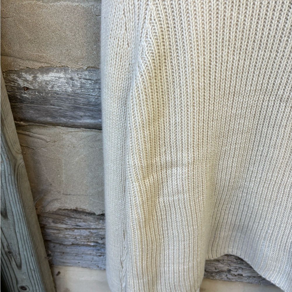 Napa Valley Cream Knit Sweater with Suede and Faux Fleece Open Front Cardigan PL - Picture 11 of 12